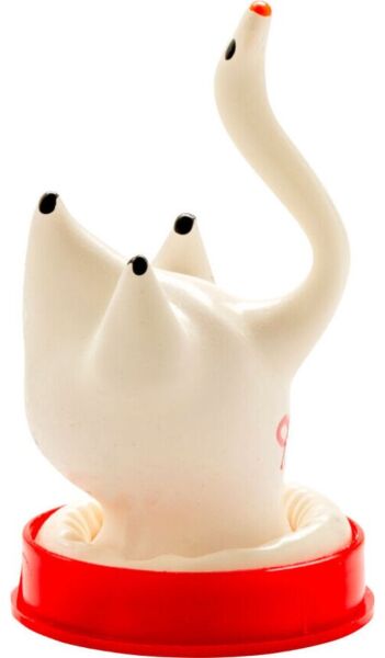 Preservativo scherzoso Condomerie Handpainted Swan, dipinto a mano con un cigno