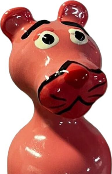 Preservativo decorativo Condomerie Pink Panther, in lattice e dipinto a mano