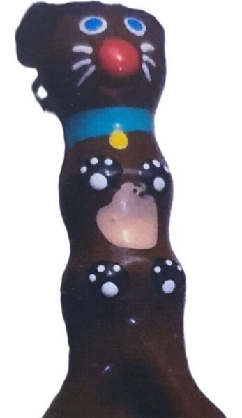 Preservativo decorativo Condomerie Brown Dachshund XL, dipinto a mano con un bassotto