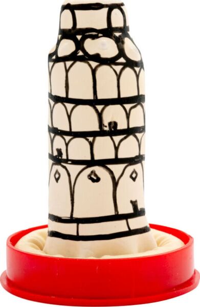 Preservativo decorativo Condomerie Pisa Tower con il disegno della Torre di Pisa