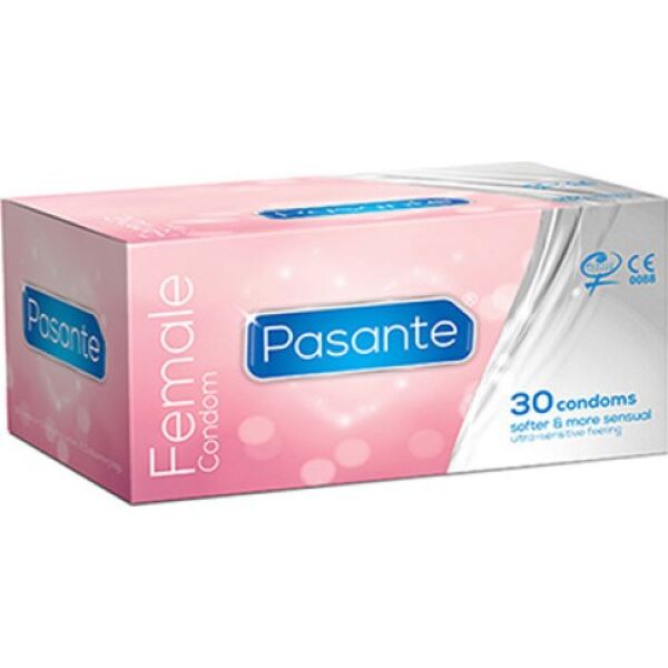 Confezione di preservativi interni Pasante Internal Female Condoms da 30 pezzi