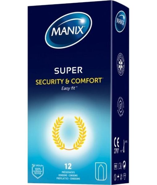 Confezione da 12 preservativi Manix Super