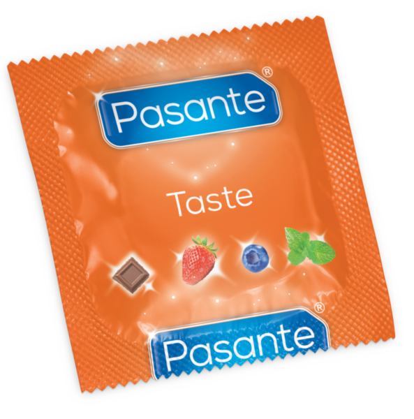Confezione da 144 preservativi aromatizzati Pasante Taste