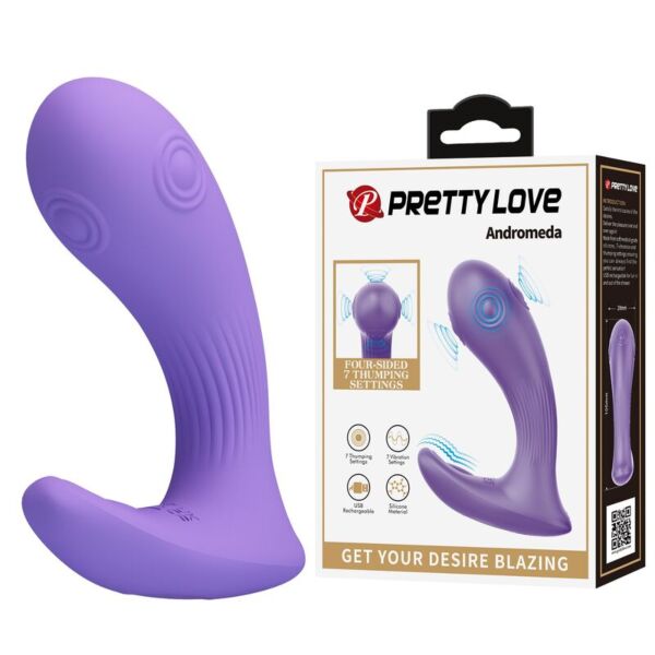 Vibratore a doppia stimolazione Pretty Love Andromeda di colore viola