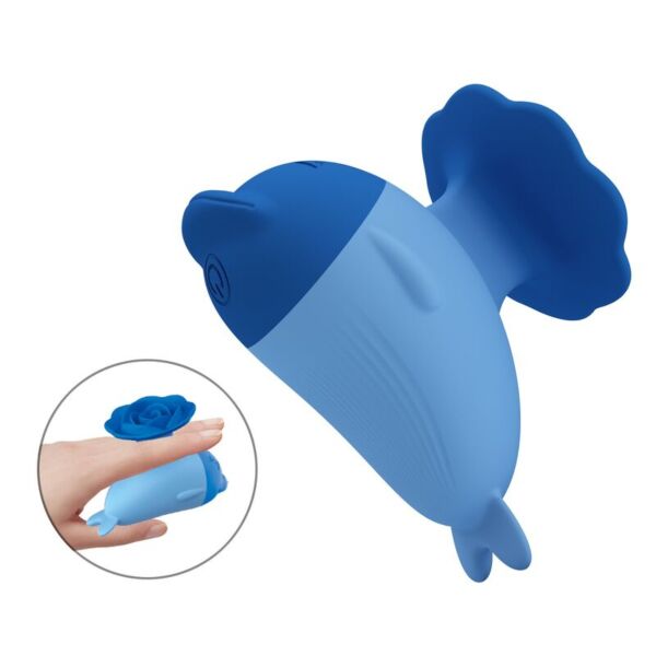 Mini vibratore Pretty Love Dolphin di colore blu