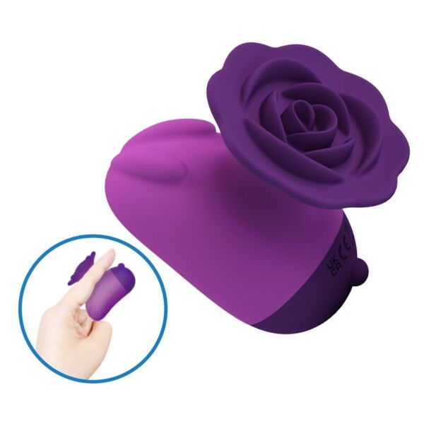 Vibratore per clitoride Pretty Love Rabbit 7 modalità, di colore viola e con testina a forma di fiore
