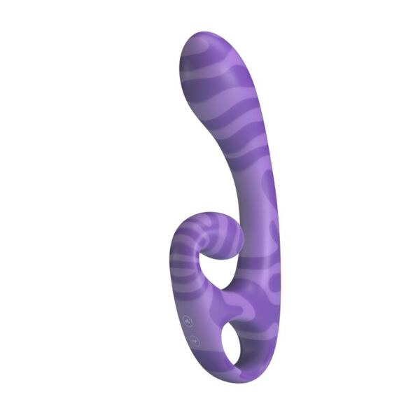 Vibratore a doppia estremità Summer, viola, con la sua impugnatura ergonomica