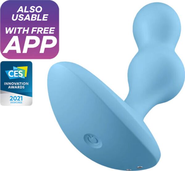 Vibratore anale Satisfyer Deep Diver, con la sua forma a due sfere e la base larga