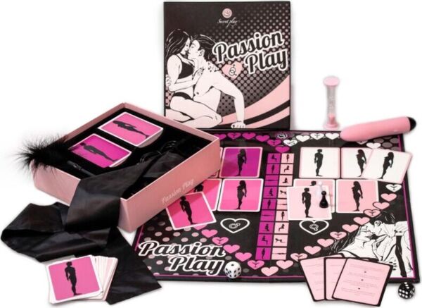 Gioco da tavolo erotico Secret Play Passion Play con tabellone, carte e accessori