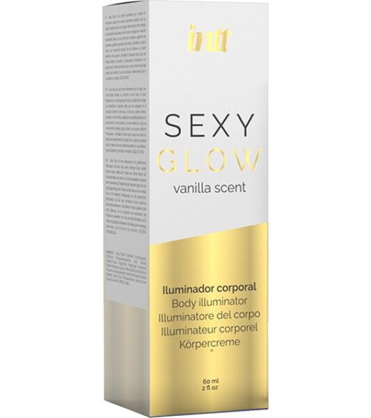 Illuminante corpo INTT Sexy Glow nel suo flacone con dosatore