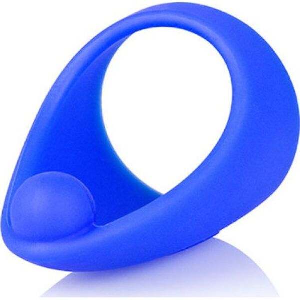 Anello fallico Screaming O SlingO blu, con estensione e pallina per il perineo