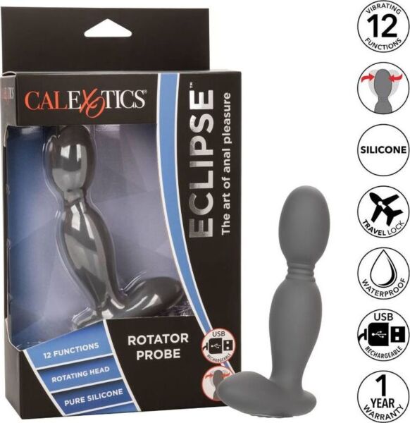 Sonda anale CalExotics Eclipse Rotator Probe di colore grigio