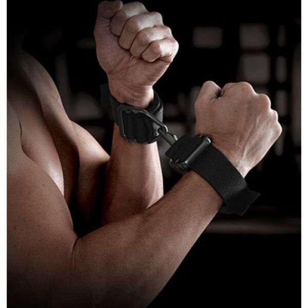 Manette Pipedream SR Command Heavy Duty Cuffs in nastro di nylon con anelli in acciaio inox