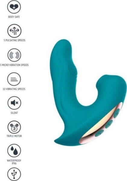 Succhiaclitoride vibrante Xocoon Eternal Love Vibe, di colore verde