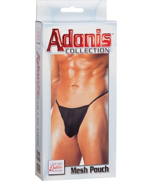 Perizoma da uomo Calexotics Adonis Mesh Pouch nero e semitrasparente