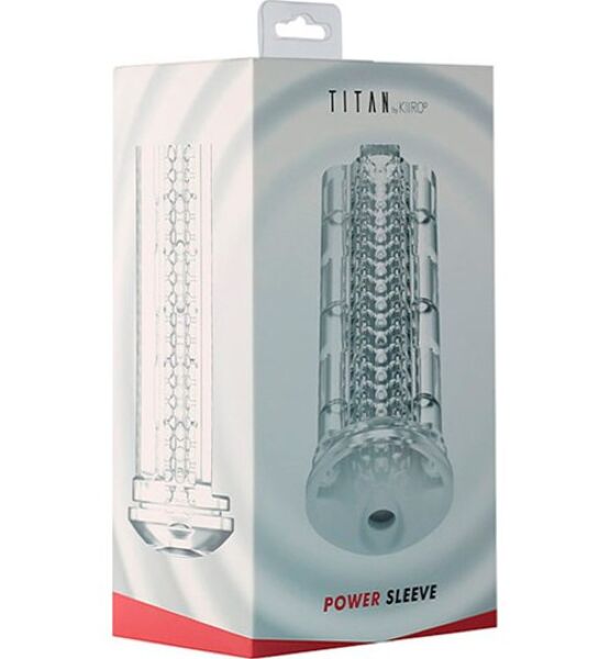 Guaina interna Kiiroo Titan Power Sleeve, in TPE trasparente