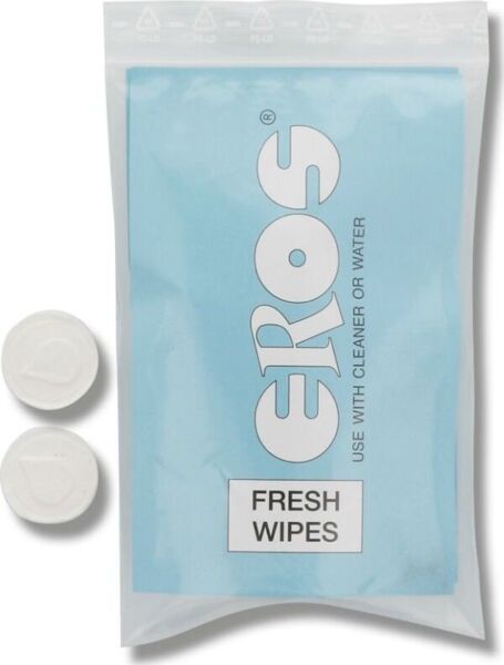 Busta di salviettine intime compresse Eros Fresh Wipes da 12 pezzi