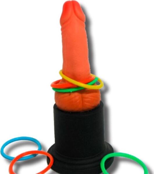 Gioco degli anelli Diablo Picante Trofeo del Pene, con trofeo, anelli e accessori