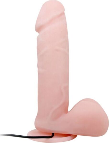 Vibratore realistico Baile BW-008017BRSY, con testicoli e ventosa alla base