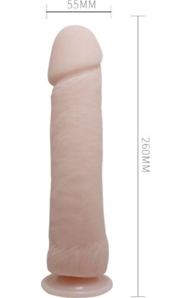 Vibratore realistico Baile 26 cm color carne, con venature e ventosa sulla base