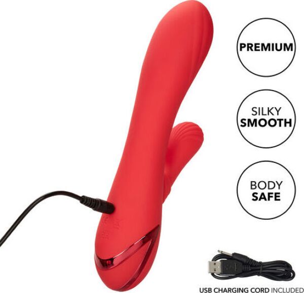 Vibratore rabbit CalExotics Palisades Passion con stimolatore esterno