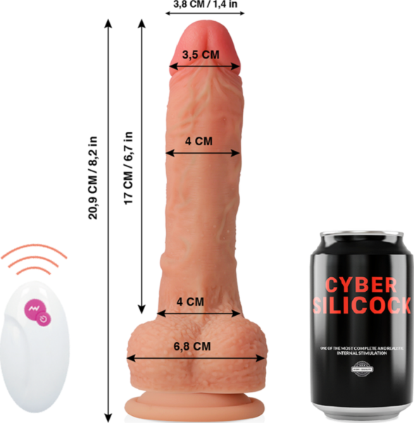 Vibratore Cyber Silicock Mr Rick con telecomando e base a ventosa