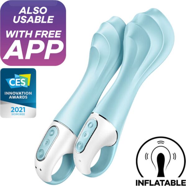Vibratore punto G gonfiabile Satisfyer Air Pump Vibrator 5+ con il suo anello di presa