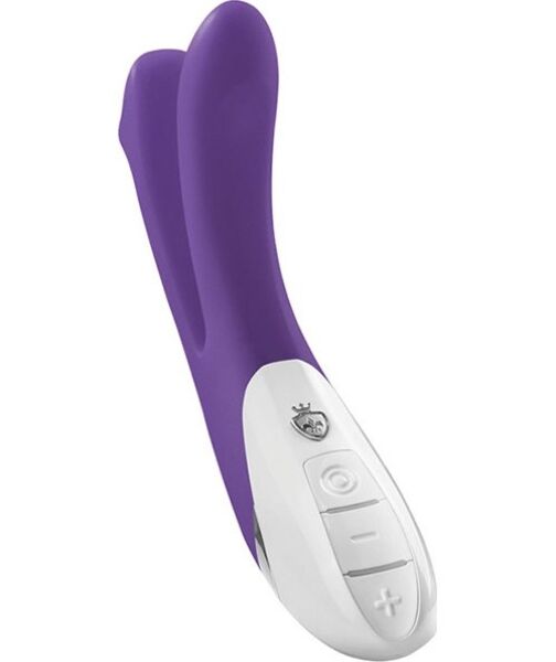Vibratore Mystim Bon Aparte in silicone, con il corpo diviso in due bracci