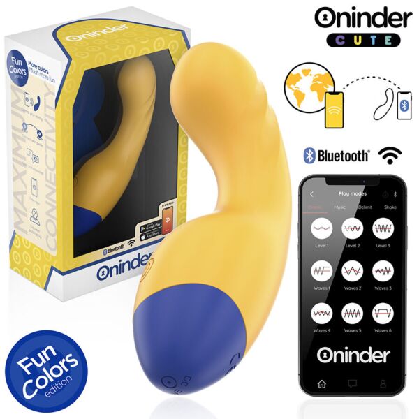 Vibratore ONINDER CUTE Love Buddy, in rosa e in giallo