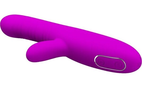 Vibratore rabbit Pretty Love BI-014822 in silicone, con asta flessibile e stimolatore clitorideo a forma di coniglietto