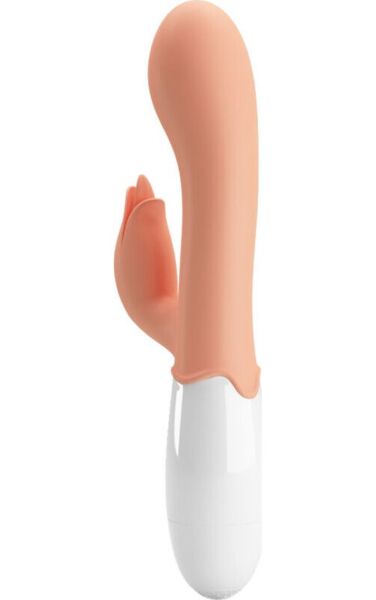 Vibratore punto G Pretty Love BI-014961R color carne, con stimolatore clitorideo a forma di fiore