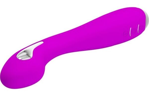 Vibratore Pretty Love ElectroShock di colore viola, con la punta curvata