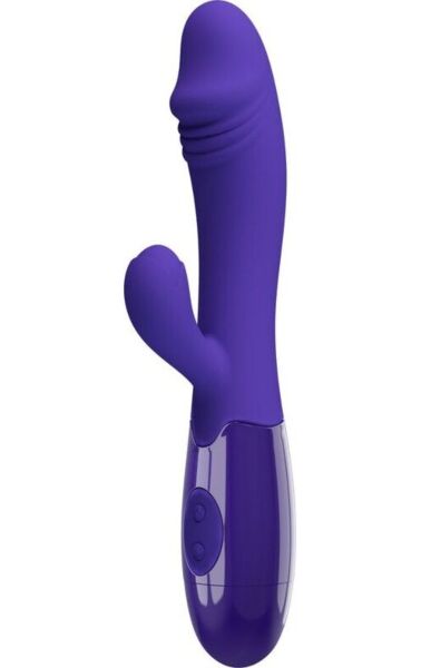 Vibratore viola Pretty Love Snappy Youth dal design curvo per punto G e clitoride