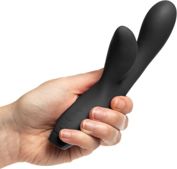 Vibratore rabbit Je Joue Hera Flex nero, con il suo braccio per il clitoride