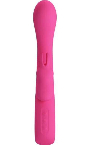 Vibratore rabbit Pretty Love BI-300087 in silicone con impugnatura argentata