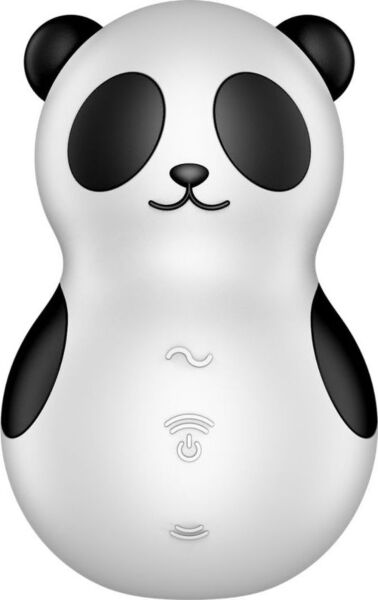 Succhiaclitoride e vibratore Satisfyer Pocket Panda bianco e nero