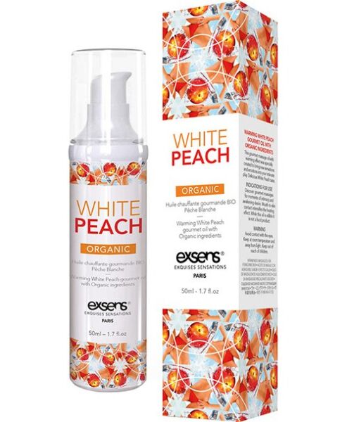 Flacone di olio da massaggio Exsens White Peach Oral Pleasure da 50 ml