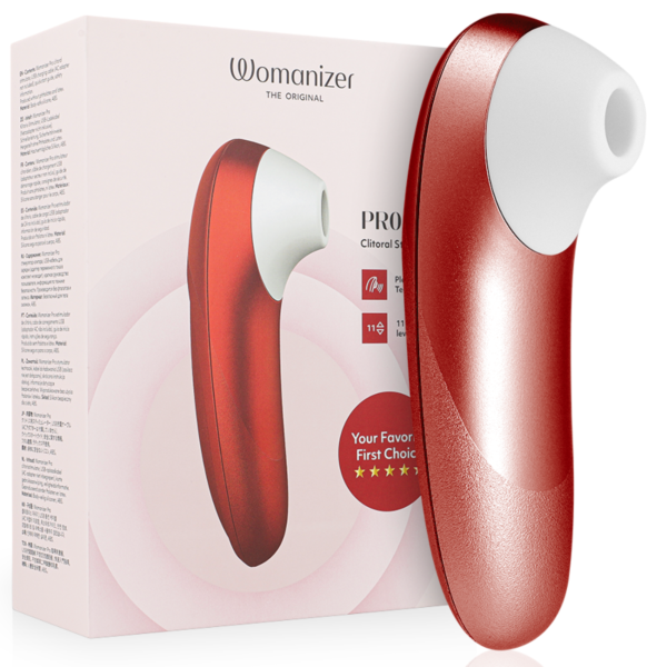 Succhiaclitoride Womanizer Pro Vibrant, con la sua testina di stimolazione