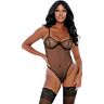 Body lingerie a rete nera