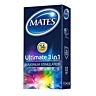 Condoms Mates Ultimate 3 in 1 con lubrificante riscaldante