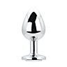 Butt Plug Toosh Metal Large con base gioiello Plata