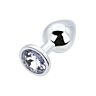 Butt Plug Toosh Mediano con Base Gioiello Plata