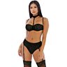 Set di lingerie girocollo nero in agguato