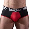 Slip Macho Underwear MS26N Nero/Rosso | Comfort Assicurato