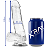 Dildo X RAY Clear 18.5 cm Trasparente