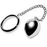 Cock Ring Metal Hard 50mm con catena e sfera metallica