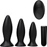 Plugs Anali S Pleasures Premium Line Triplicity Black con Vibrazione