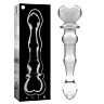 Dildo in vetro borosilicato nebuloso Trasparente