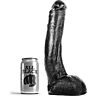 Dildo All Black 29 cm Curvato - Morbido e Realistico