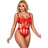 Body sexy SUBBLIME traforato con fiocco rosso L/XL